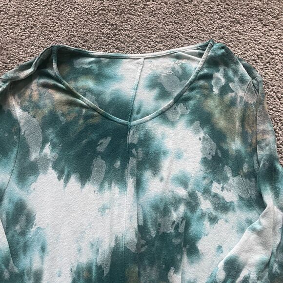 Soft Surroundings Womens Asymmetrical Tunic top Medium Watercolor Artsy Boho - Picture 2 of 6